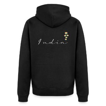 Inde - Veste à capuche bio Premium Unisexe - noir - Dos - Nico (187cm)