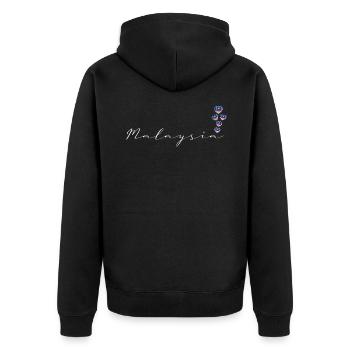 Malaisie - Veste à capuche bio Premium Unisexe - noir - Dos - Nico (187cm)