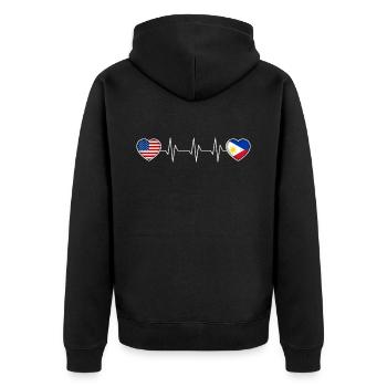 Philippines - Veste à capuche bio Premium Unisexe - noir - Dos - Nico (187cm)
