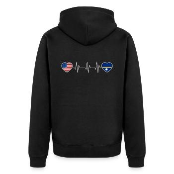 Nauru - Veste à capuche bio Premium Unisexe - noir - Dos - Nico (187cm)
