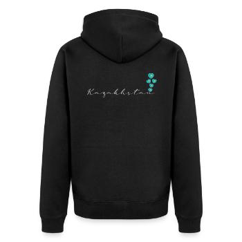 Kazakhstan - Veste à capuche bio Premium Unisexe - noir - Dos - Nico (187cm)