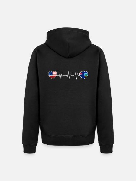 Montserrat - Unisex Premium Organic Zip Hoodie - black