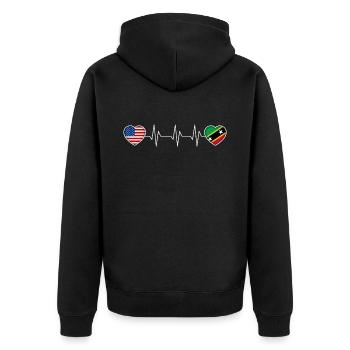 Saint Kitts et Nevis - Veste à capuche bio Premium Unisexe - noir - Dos - Nico (187cm)