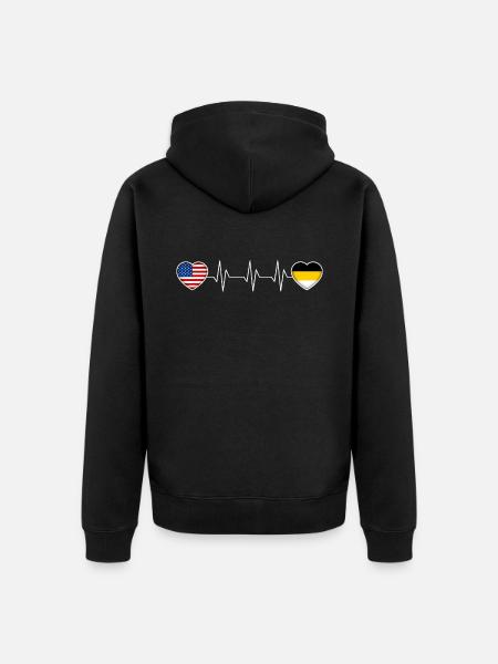 Russian Empire - Unisex Premium Organic Zip Hoodie - black