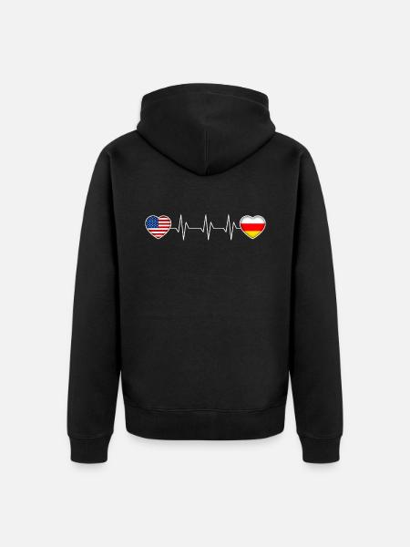 South Ossetia - Unisex Premium Organic Zip Hoodie - black