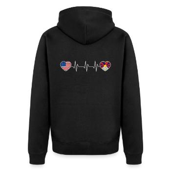 Tibet - Veste à capuche bio Premium Unisexe - noir - Dos - Nico (187cm)