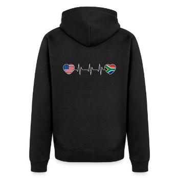 Afrique du Sud - Veste à capuche bio Premium Unisexe - noir - Dos - Nico (187cm)
