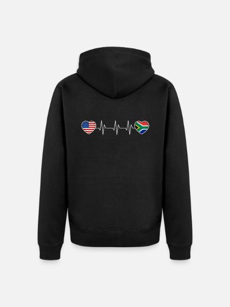 Afrique du Sud - Veste à capuche bio Premium Unisexe - noir