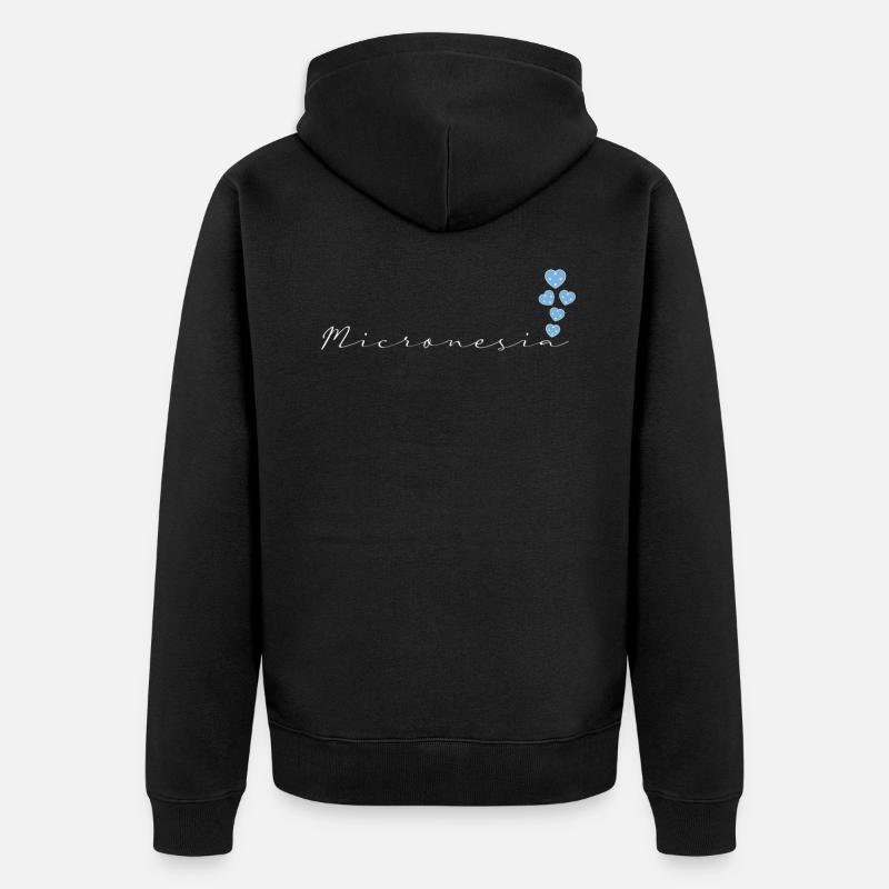 Mikronesien - Unisex Premium Bio Zip Hoodie - Schwarz