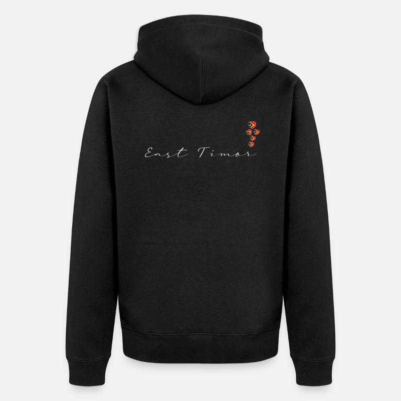 Osttimor - Unisex Premium Bio Zip Hoodie - Schwarz