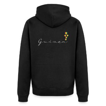 Guinée - Veste à capuche bio Premium Unisexe - noir - Dos - Nico (187cm)