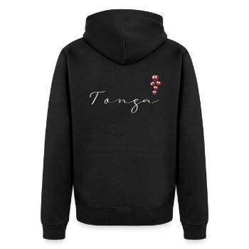 Tonga - Veste à capuche bio Premium Unisexe - noir - Dos - Nico (187cm)