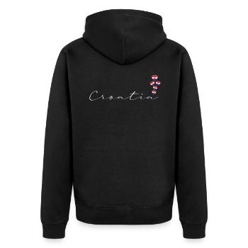 Croatie - Veste à capuche bio Premium Unisexe - noir - Dos - Nico (187cm)