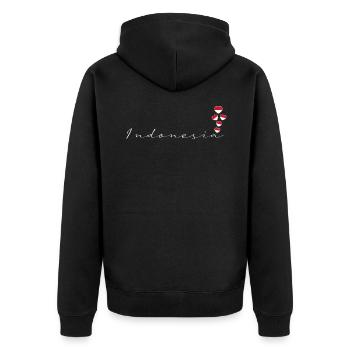 Indonésie - Veste à capuche bio Premium Unisexe - noir - Dos - Nico (187cm)
