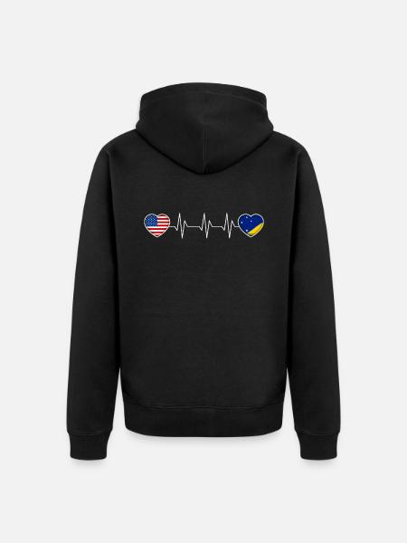 Tokelau - Unisex Premium Organic Zip Hoodie - black