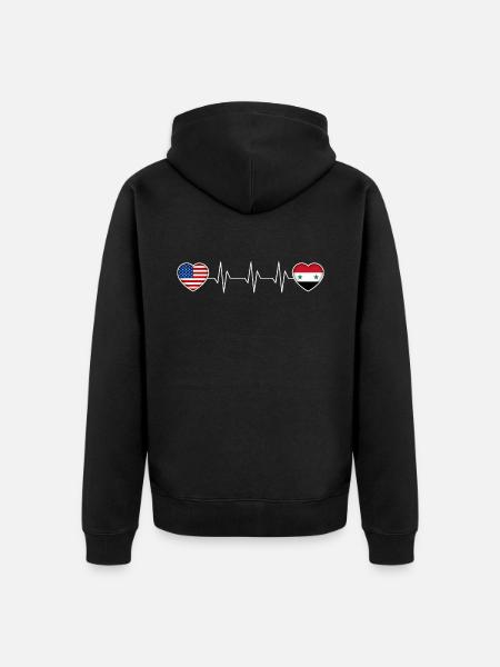 Syrie - Veste à capuche bio Premium Unisexe - noir