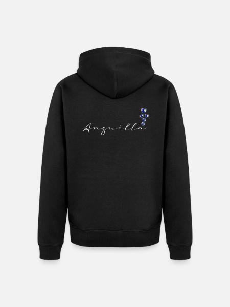 Anguilla - Unisex Premium Organic Zip Hoodie - black