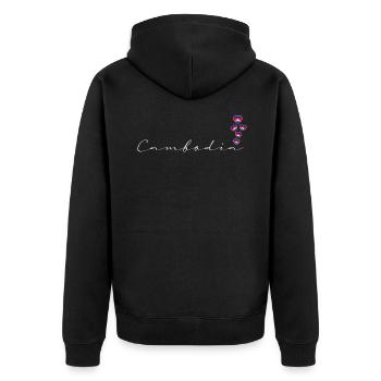 Cambodge - Veste à capuche bio Premium Unisexe - noir - Dos - Nico (187cm)