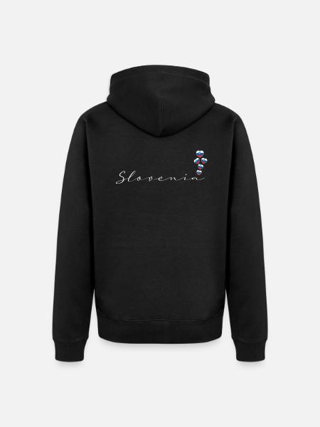 Slovenia - Unisex Premium Organic Zip Hoodie - black
