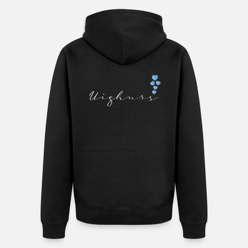 Ouïghours - Veste à capuche bio Premium Unisexe - noir