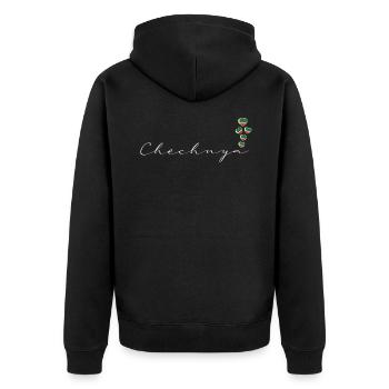 Tchétchénie - Veste à capuche bio Premium Unisexe - noir - Dos - Nico (187cm)