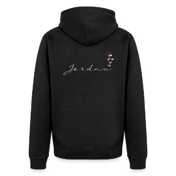 Jordanie - Veste à capuche bio Premium Unisexe - noir - Dos - Nico (187cm)