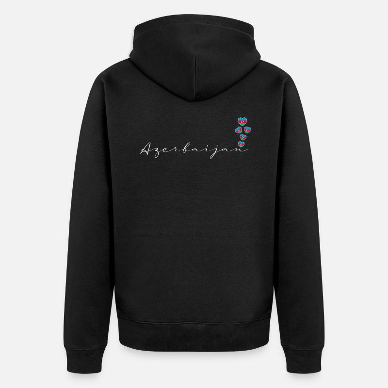 Azerbaïdjan - Veste à capuche bio Premium Unisexe - noir