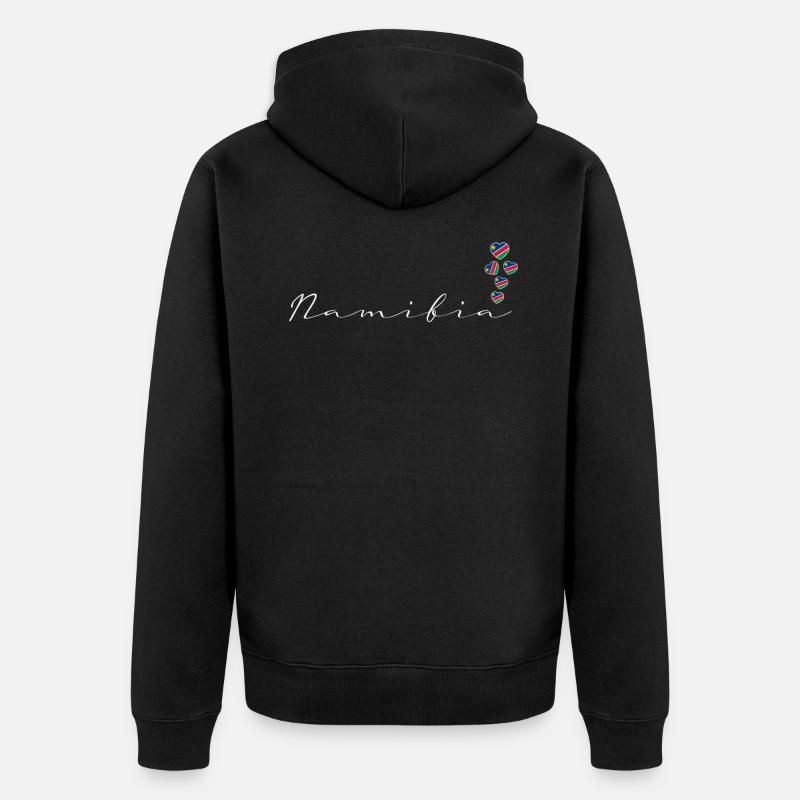 Namibia - Felpa con cappuccio ecologica premium unisex - nero