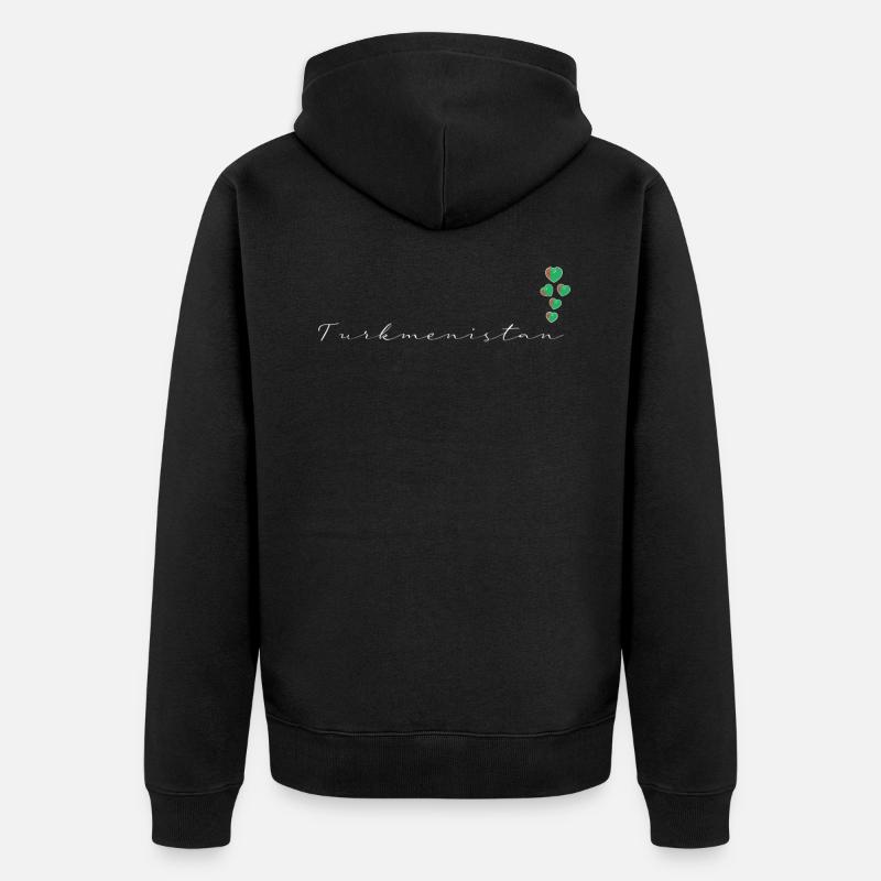 Turkménistan - Veste à capuche bio Premium Unisexe - noir