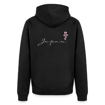 Japon - Veste à capuche bio Premium Unisexe - noir - Dos - Nico (187cm)