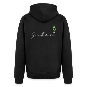 Gabon - Veste à capuche bio Premium Unisexe - noir - Dos - Nico (187cm)