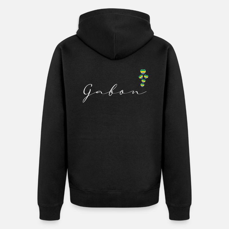 Gabon - Veste à capuche bio Premium Unisexe - noir