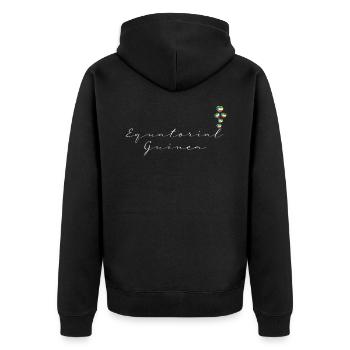 Guinée équatoriale - Veste à capuche bio Premium Unisexe - noir - Dos - Nico (187cm)