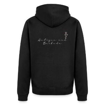 Antigua et Barbuda - Veste à capuche bio Premium Unisexe - noir - Dos - Nico (187cm)