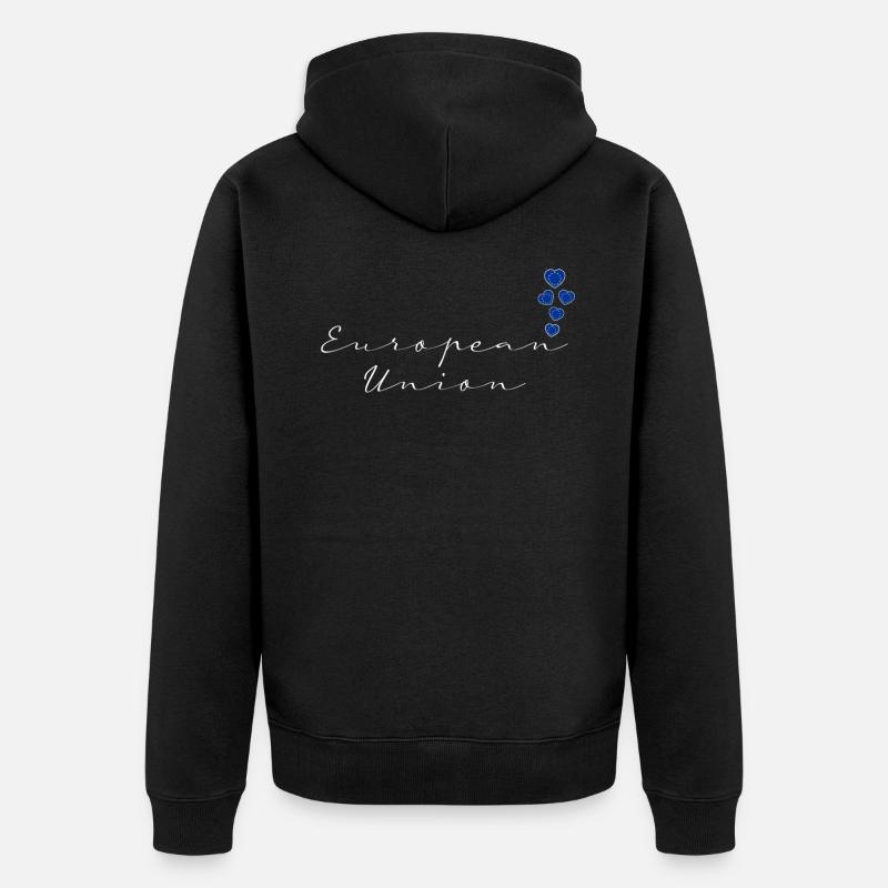 Union européenne - Veste à capuche bio Premium Unisexe - noir
