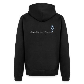 Antarctique - Veste à capuche bio Premium Unisexe - noir - Dos - Nico (187cm)
