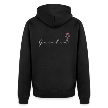 Gambie - Veste à capuche bio Premium Unisexe - noir - Dos - Nico (187cm)