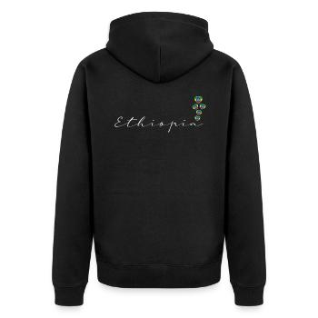 Éthiopie - Veste à capuche bio Premium Unisexe - noir - Dos - Nico (187cm)
