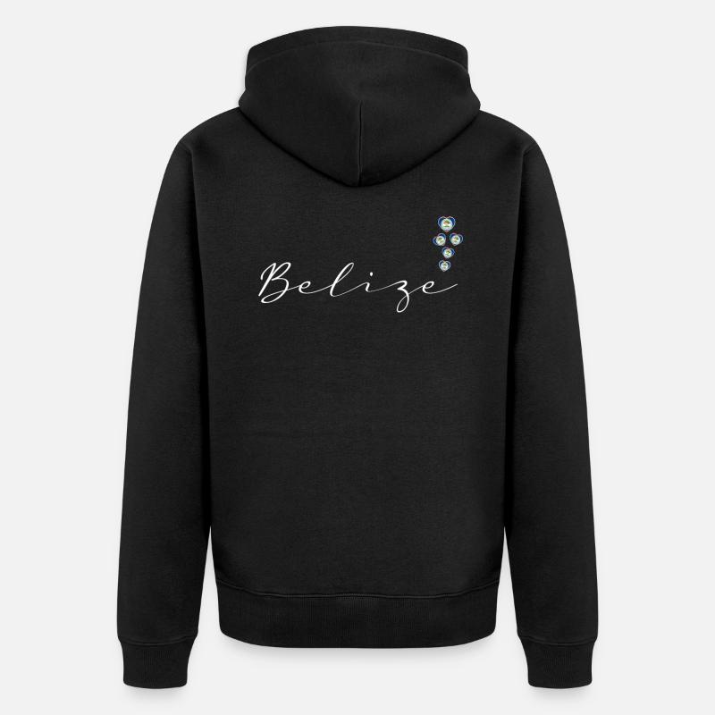 Belize - Unisex Premium Bio Zip Hoodie - Schwarz