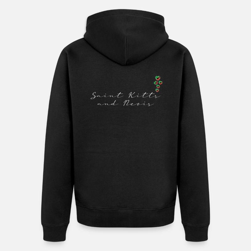 Saint Kitts et Nevis - Veste à capuche bio Premium Unisexe - noir