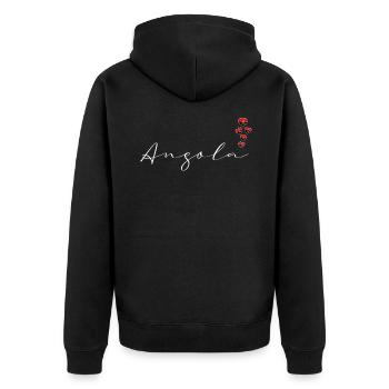 Angola - Veste à capuche bio Premium Unisexe - noir - Dos - Nico (187cm)