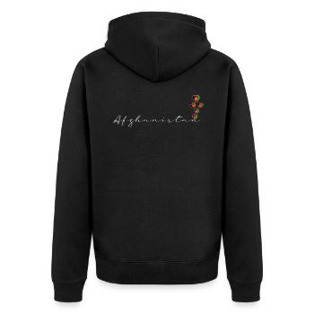 Afghanistan - Veste à capuche bio Premium Unisexe - noir - Dos - Nico (187cm)