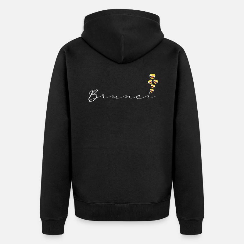 Brunei - Unisex Premium Bio Zip Hoodie - Schwarz