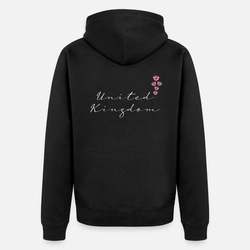 Royaume-Uni - Veste à capuche bio Premium Unisexe - noir