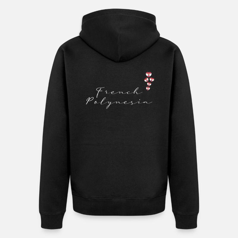 Französisch-Polynesien - Unisex Premium Bio Zip Hoodie - Schwarz