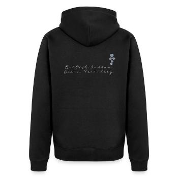 British Indian Ocean Territory - Unisex Premium Organic Zip Hoodie - black - Back - Nico (187cm)