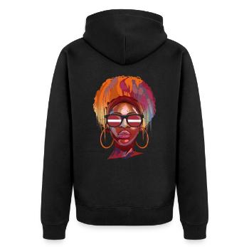 Lettonie - Veste à capuche bio Premium Unisexe - noir - Dos - Nico (187cm)