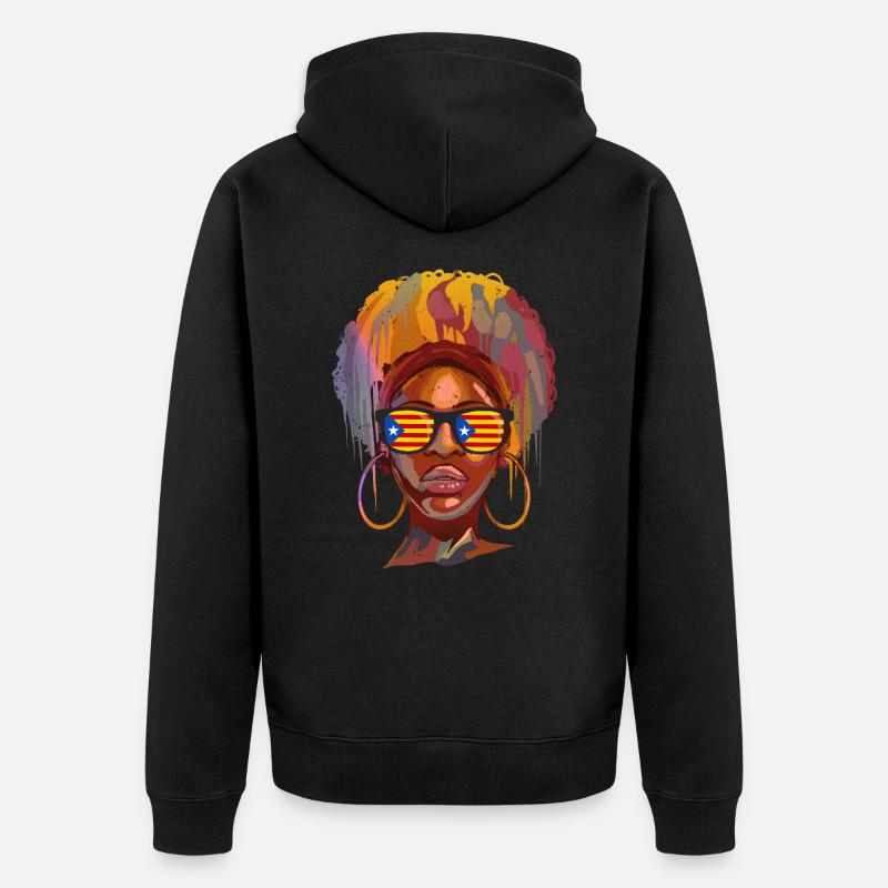 Catalogne - Veste à capuche bio Premium Unisexe - noir