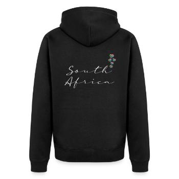 Afrique du Sud - Veste à capuche bio Premium Unisexe - noir - Dos - Nico (187cm)