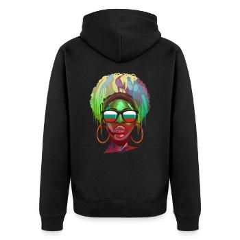 Bulgarie - Veste à capuche bio Premium Unisexe - noir - Dos - Nico (187cm)
